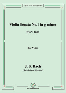Bach,J.S.-Violin Sonata No.1,in g minor,BWV 1001
