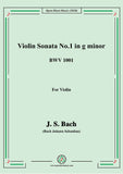 Bach,J.S.-Violin Sonata No.1,in g minor,BWV 1001