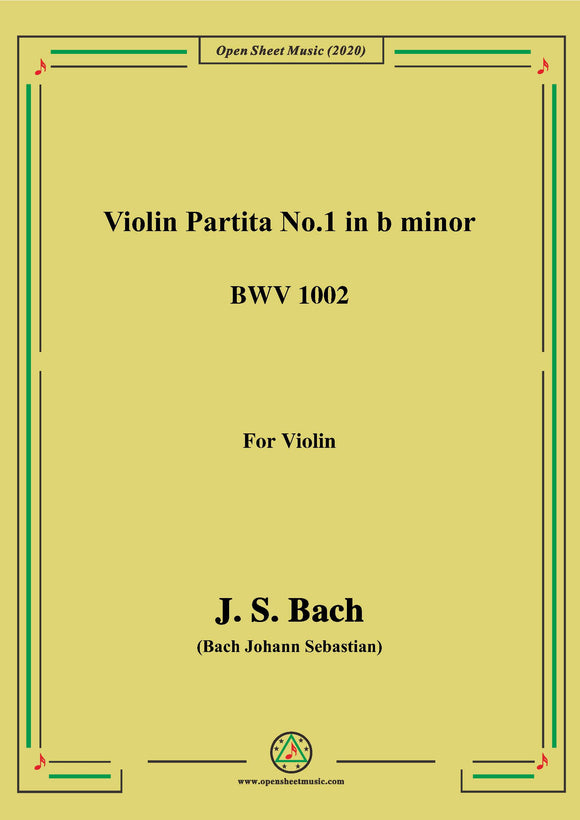 Bach,J.S.-Violin Partita No.1,in b minor,BWV 1002