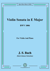 Bach,J.S.-Violin Partita No.3,in E Major,BWV 1006