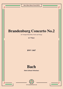 Bach,J.S.-Brandenburg Concerto No.2 in F Major,BWV 1047,Trumpet,Flute,Oboe,Violin and Strings