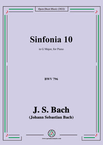 J. S. Bach-Sinfonia No.10,in G Major,BWV 796