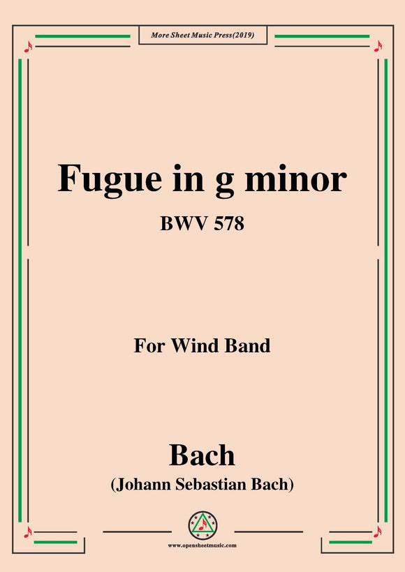 Bach,J.S.-Fugue in g minor,BWV 578,for Wind Band