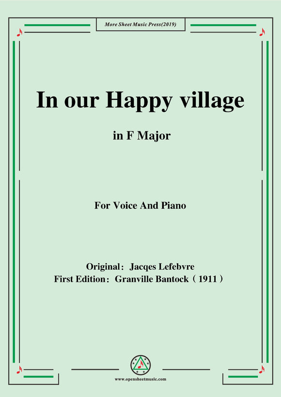 Bantock-Folksong,In our Happy village(Dans notre village)