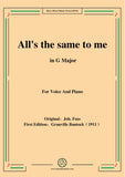 Bantock-Folksong,All's the same to me('S ist mir Alles Eins)