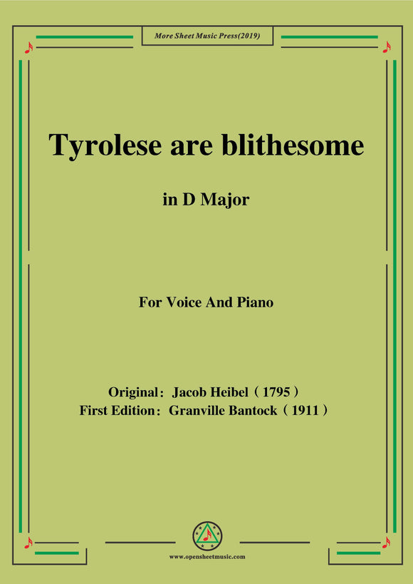 Bantock-Folksong,Tyrolese are blithesome(Tyroler sind lustig)