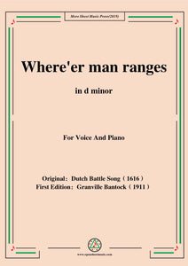 Bantock-Folksong,Where'er man ranges(Waer dat men sich)