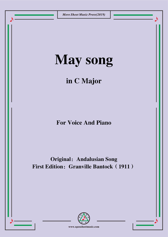 Bantock-Folksong,May song(Cancion de Maja)