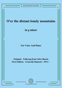 Bantock-Folksong,O'er the distant lonely mountains(Dalekaya i blezkaya)