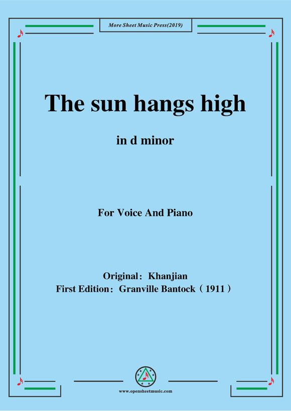 Bantock-Folksong,The sun hangs high(Charki Hidjaz)
