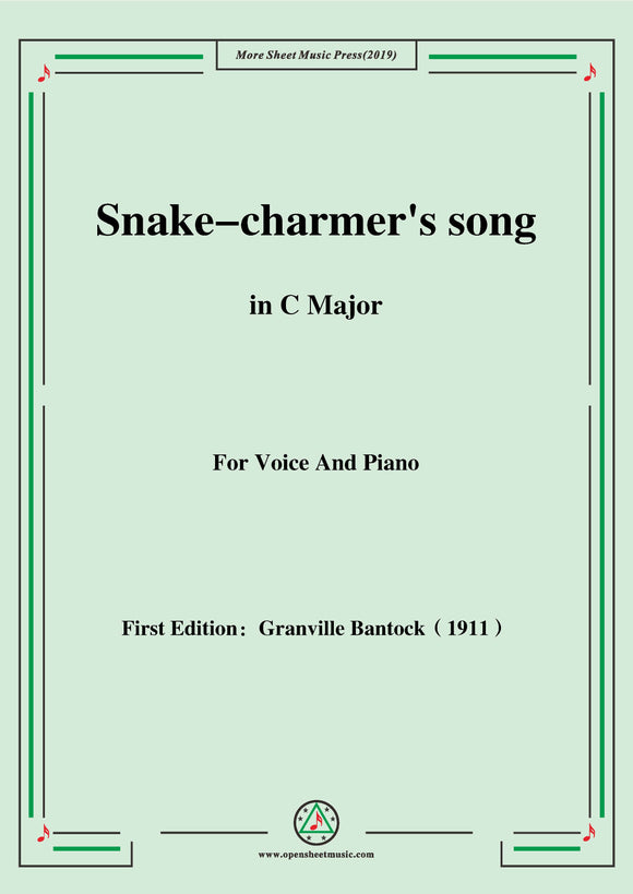 Bantock-Folksong,Snake-charmer's song(O re bho lá ma-n re)