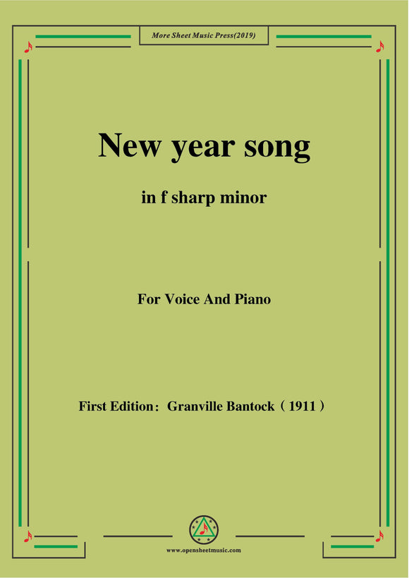 Bantock-Folksong,New year song(Haru-no-uta)