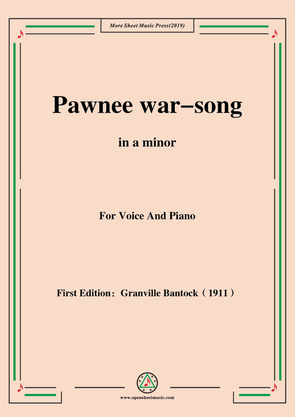 Bantock-Folksong,Pawnee war-song(Ka de la wats)