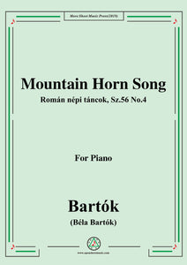 Bartók-Román népi táncok,Sz.56 No.4,Mountain Horn Song