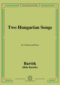 Bartók-Two Hungarian Songs,for Clarinet and Piano