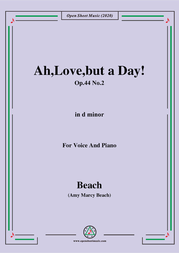 Beach-Ah,Love,but a Day!