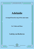 Beethoven-Adelaide,for Violin and Piano