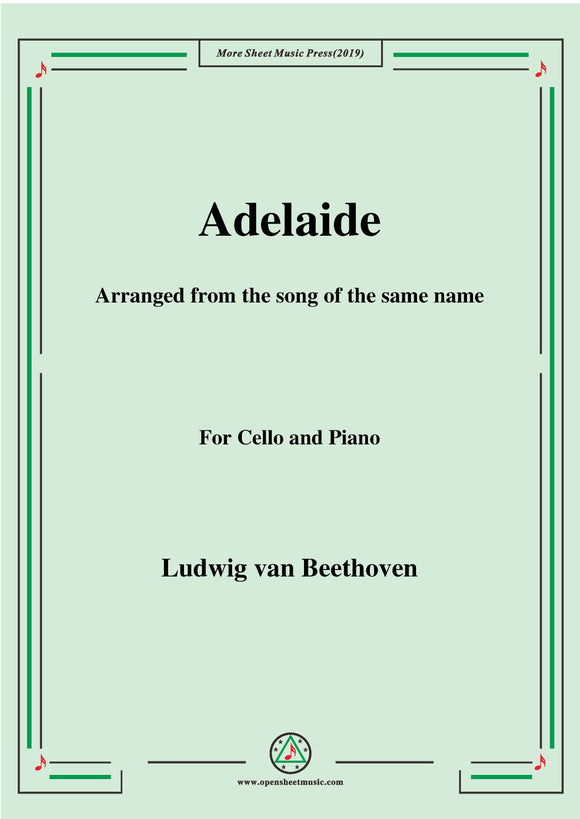 Beethoven-Adelaide,for Cello and Piano