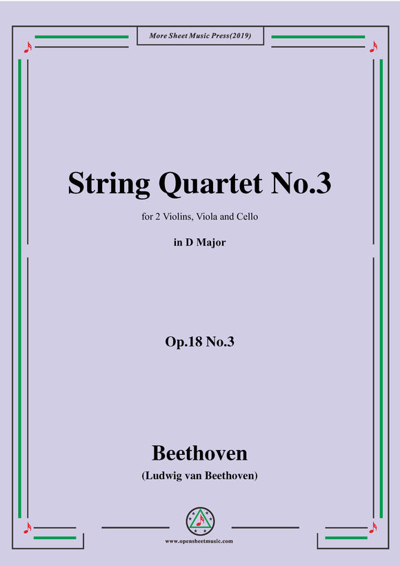 Beethoven-String Quartet No.3 in D Major,Op.18 No.3