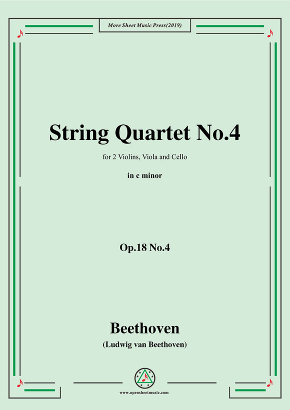 Beethoven-String Quartet No.4 in c minor,Op.18 No.4