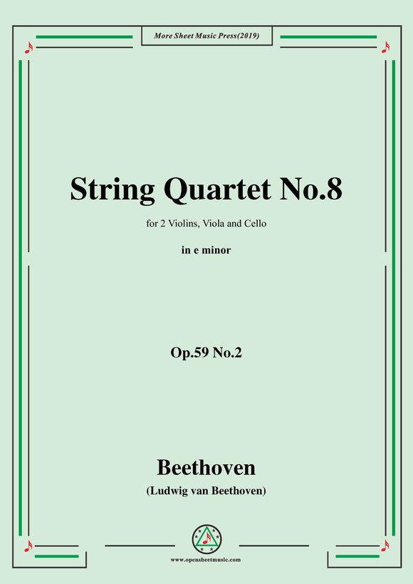 Beethoven-String Quartet No.8 in e minor,Op.59 No.2