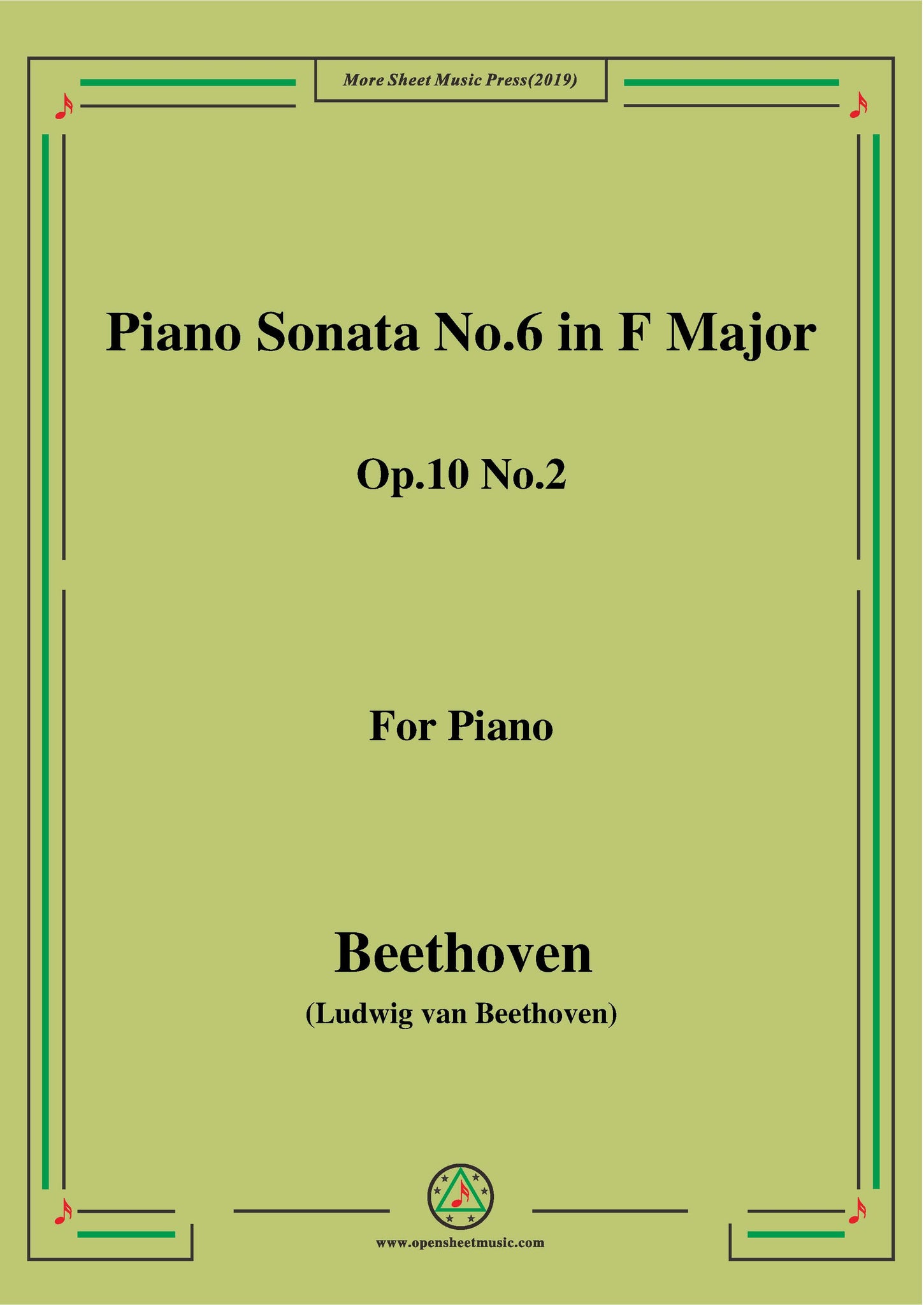 Beethoven Piano Sonata No.6 – Open Sheet Music