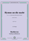 Beethoven-Hymne an die nacht(Version I),in D Major,for four Voices