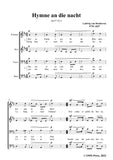 Beethoven-Hymne an die nacht(Version I),in D Major,for four Voices