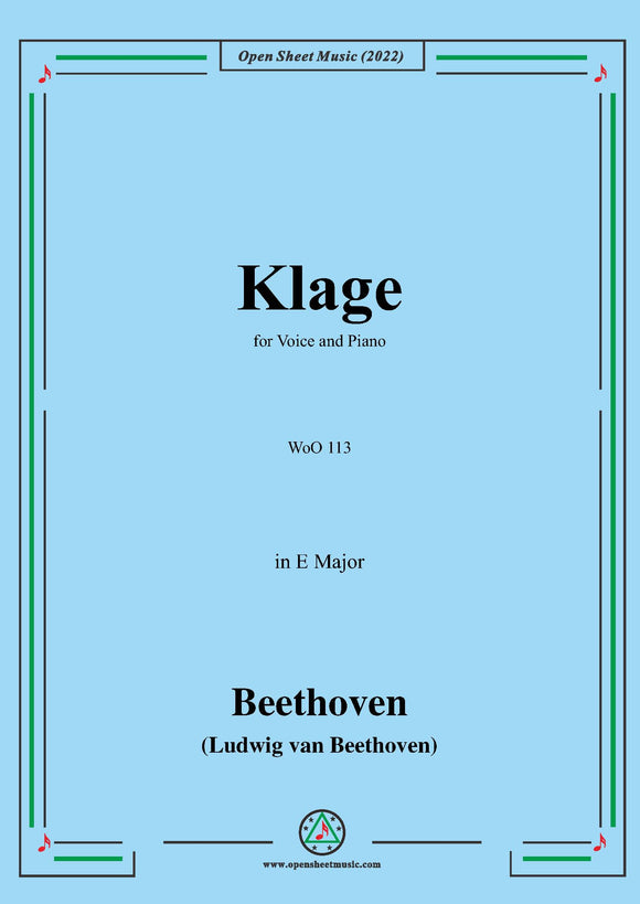 Beethoven-Klage,WoO 113