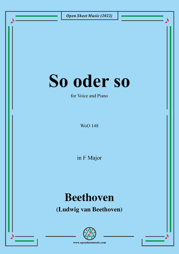 Beethoven-So oder so,WoO 148