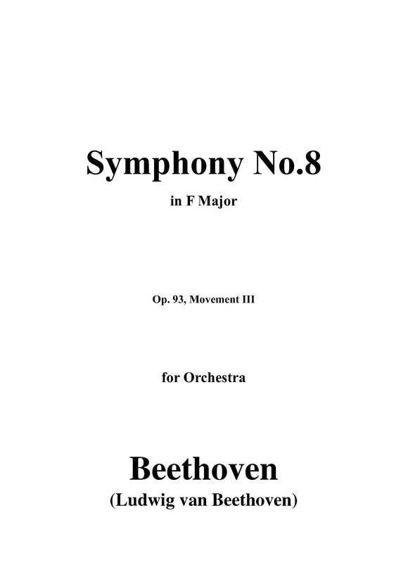 Beethoven-Symphony No.8,Op.93,Movement III
