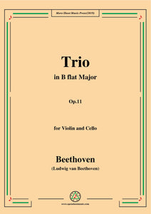 Beethoven-Trio in B flat Major,Op.11,for Violin and Cello
