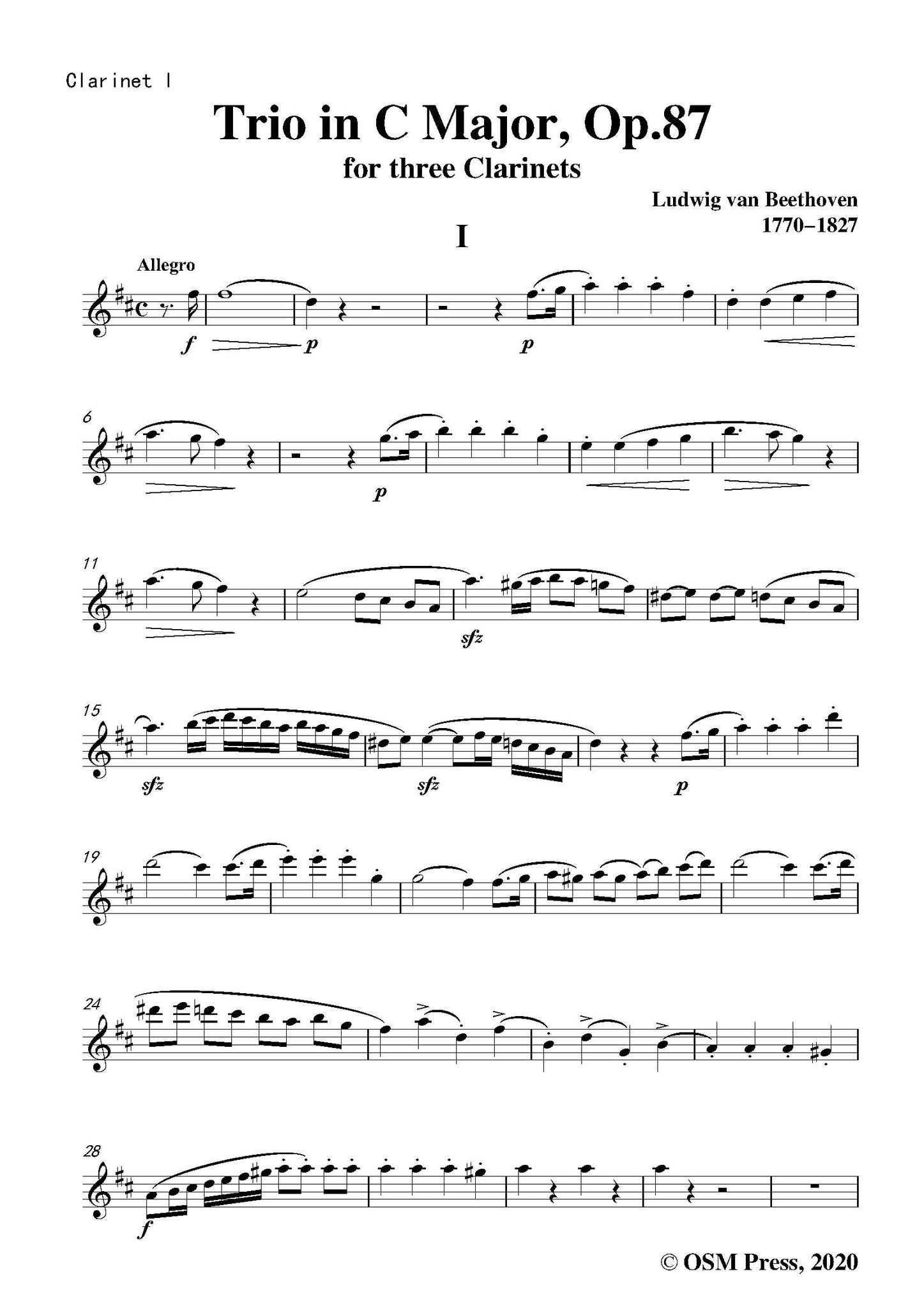 BEETHOVEN TRIO OPUS 38　TROIS DUOS WOO 27 Trio Beethoven: - Piano 0 Op. major, & Ludwig Beethoven, flat