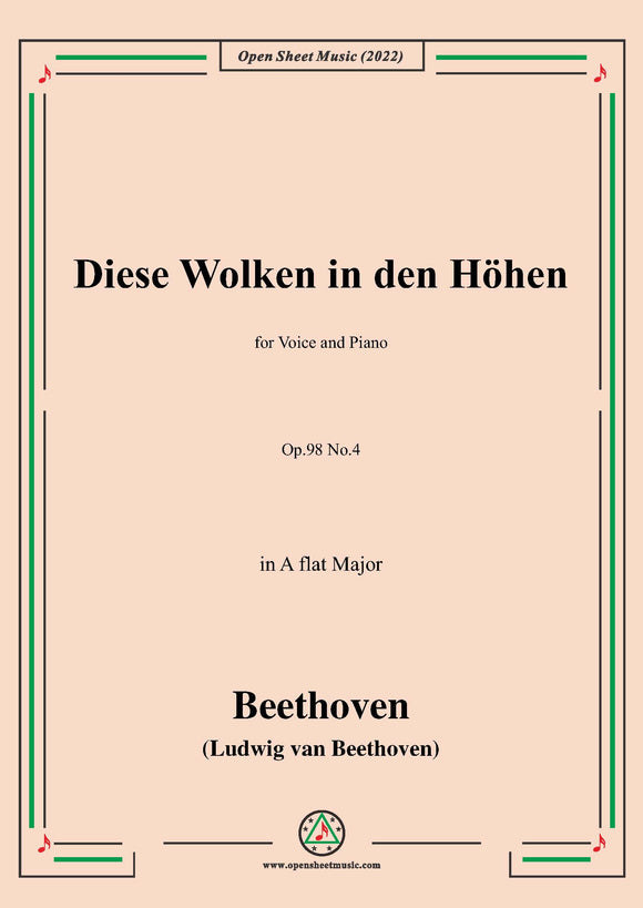 Beethoven-Diese Wolken in den Hohen,Op.98 No.4,in A flat Major