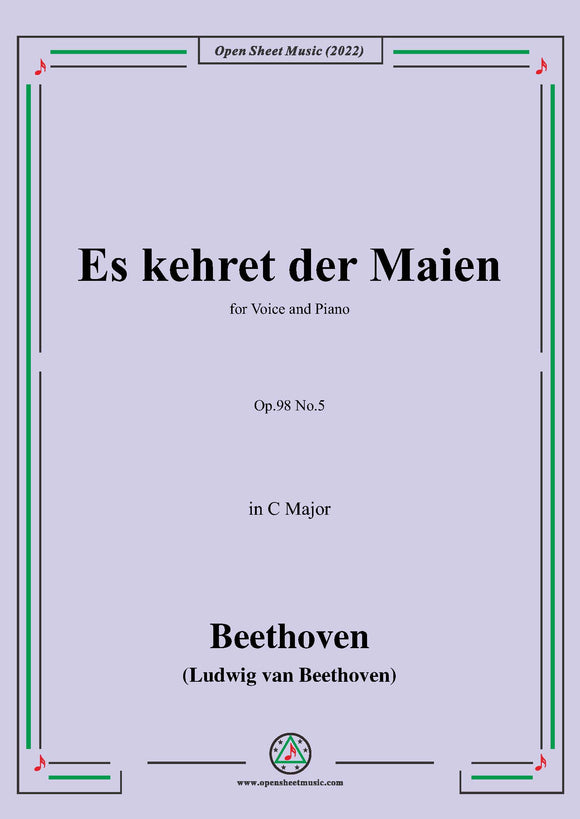 Beethoven-Es kehret der Maien,Op.98 No.5,in C Major