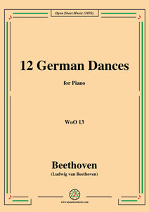 Beethoven-12 German Dances,WoO 13,for Piano