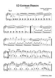 Beethoven-12 German Dances,WoO 13,for Piano