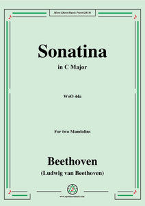 Beethoven-Sonatina,WoO 44a,in C Major,for two Mandolins