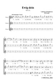 Beethoven-Ewig dein,WoO 161,in C Major,for three Voices