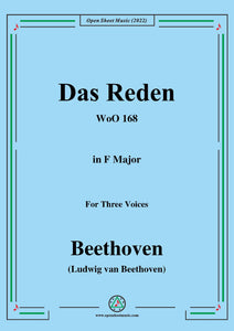 Beethoven-Das Reden,WoO 168,in F Major