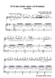 Bellini-Se Il Mio Nome Saer voi bramate……,for Violin and Piano