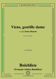 Boieldieu-Viens,gentille dame,in E flat Major,for Voice and Piano