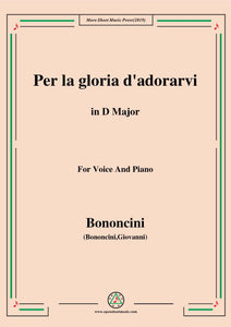Bononcini Giovanni-Per la gloria d'adorarvi