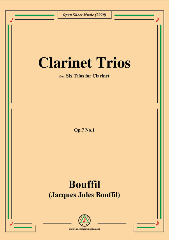 Bouffil-Clarinet Trios,Op.7 No.1