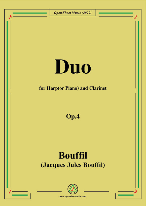 Bouffil-Duo Op.4,for Harp(or Piano) and Clarinet