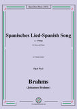 Brahms-Spanisches Lied-Spanish Song,in f sharp minor,for Tenor or Soprano and Piano