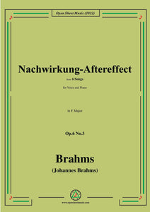 Brahms-Nachwirkung-Aftereffect,in F Major,for Tenor or Soprano and Piano