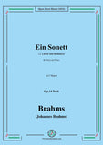 Brahms-Ein Sonett,Op.14 No.4,from 'Lieder and Romances',in F Major