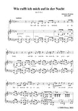 Brahms-Wie rafft ich mich auf in der Nacht,Op.32 No.1 in  e flat minor