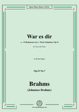 Brahms-War es dir,Op.33 No.7 in B flat Major